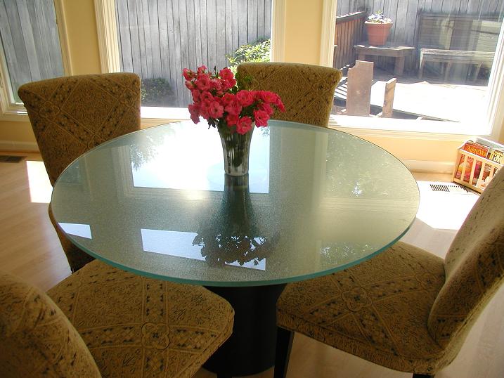 Glass table top